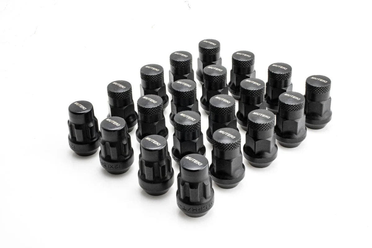Muteki SR35 16+4 Closed Ended Black Lug Nuts 35mm 12x1.25 Most Subaru Models - Image 3
