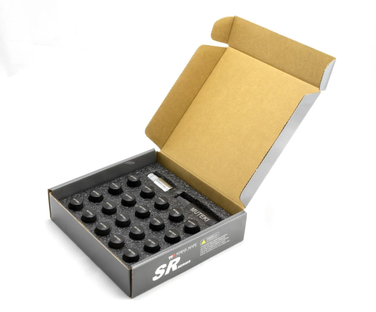 Muteki SR35 16+4 Closed Ended Black Lug Nuts 35mm 12x1.25 Most Subaru Models - Image 5