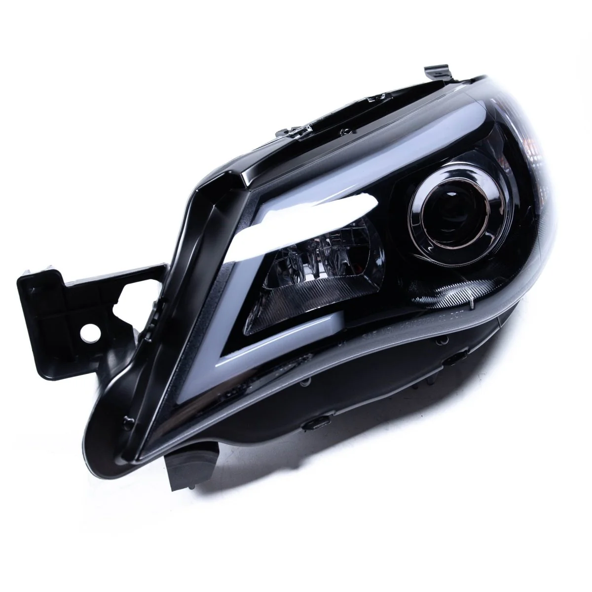 Spec-D LED Bar Style Projector Headlights w/ Gloss Black Base and Smoke Lens 2008-2014 WRX Halogen Models Only - Image 3