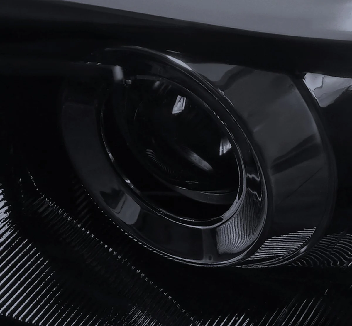 Spec-D LED Bar Style Projector Headlights w/ Gloss Black Base and Smoke Lens 2008-2014 WRX Halogen Models Only - Image 7