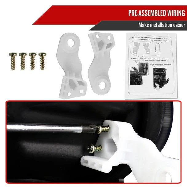 Spec-D Halo Style Projector Headlights w/ Chrome Base and Clear Lens 2004-2005 WRX / 2004-2005 STI w/ OEM Halogen Lights - Image 8