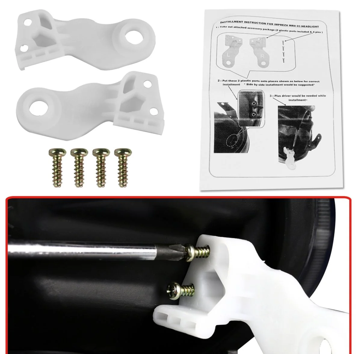 Spec-D Halo Style Projector Headlights w/ Gloss Black Base and Clear Lens 2004-2005 WRX / 2004-2005 STI w/ OEM Halogen Lights - Image 11