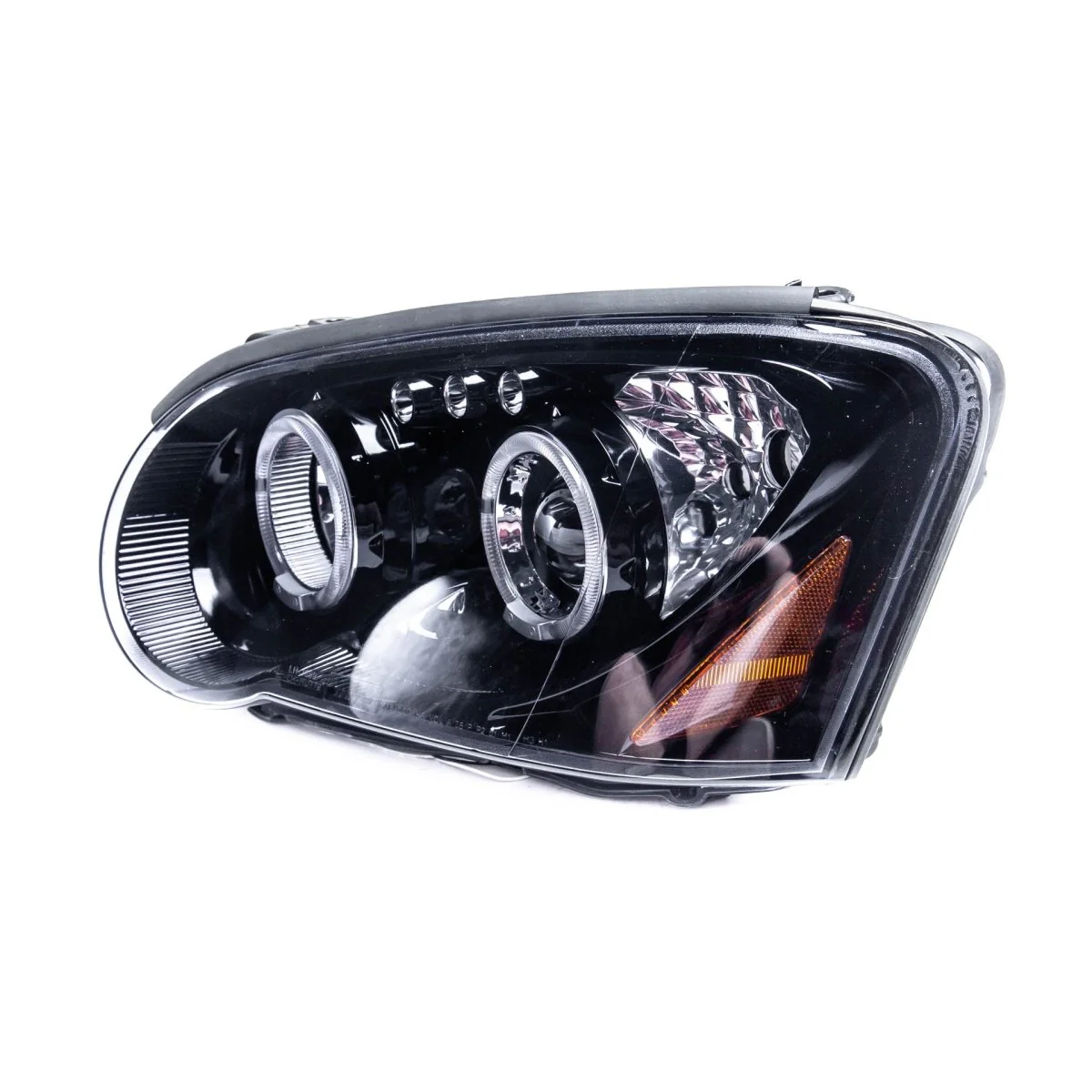 Spec-D Halo Style Projector Headlights w/ Gloss Black Base and Clear Lens 2004-2005 WRX / 2004-2005 STI w/ OEM Halogen Lights - Image 3