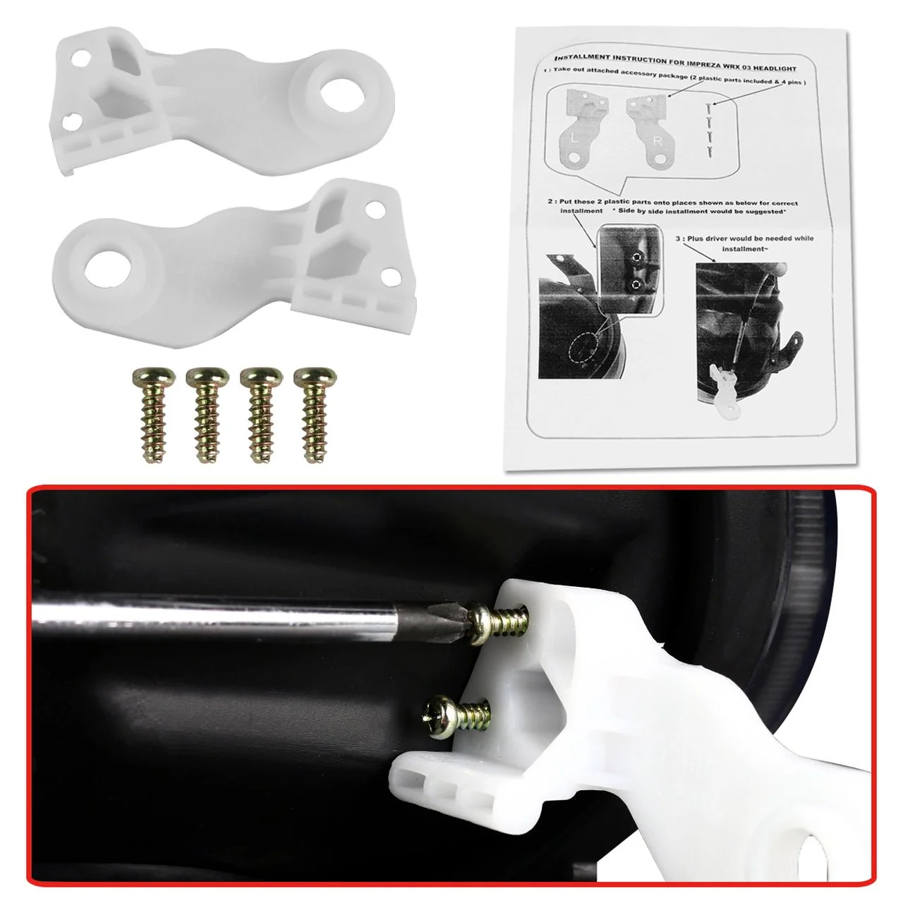 Spec-D Halo Style Projector Headlights w/ Gloss Black Base and Smoke Lens 2004-2005 WRX / 2004-2005 STI w/ OEM Halogen Lights - Image 13