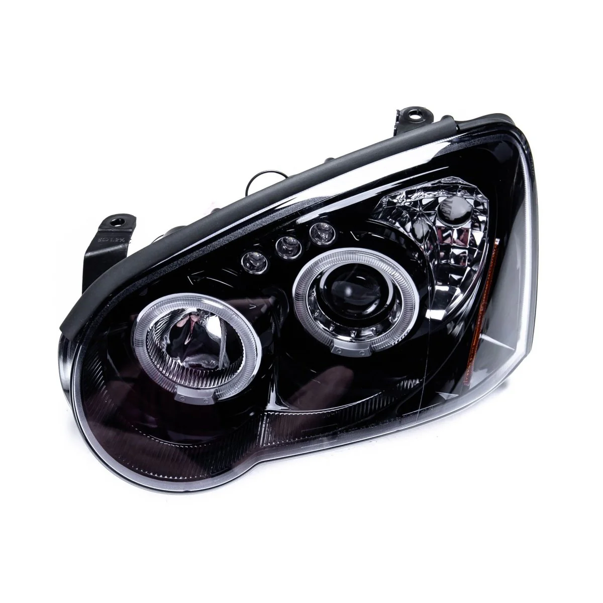 Spec-D Halo Style Projector Headlights w/ Gloss Black Base and Smoke Lens 2004-2005 WRX / 2004-2005 STI w/ OEM Halogen Lights - Image 3