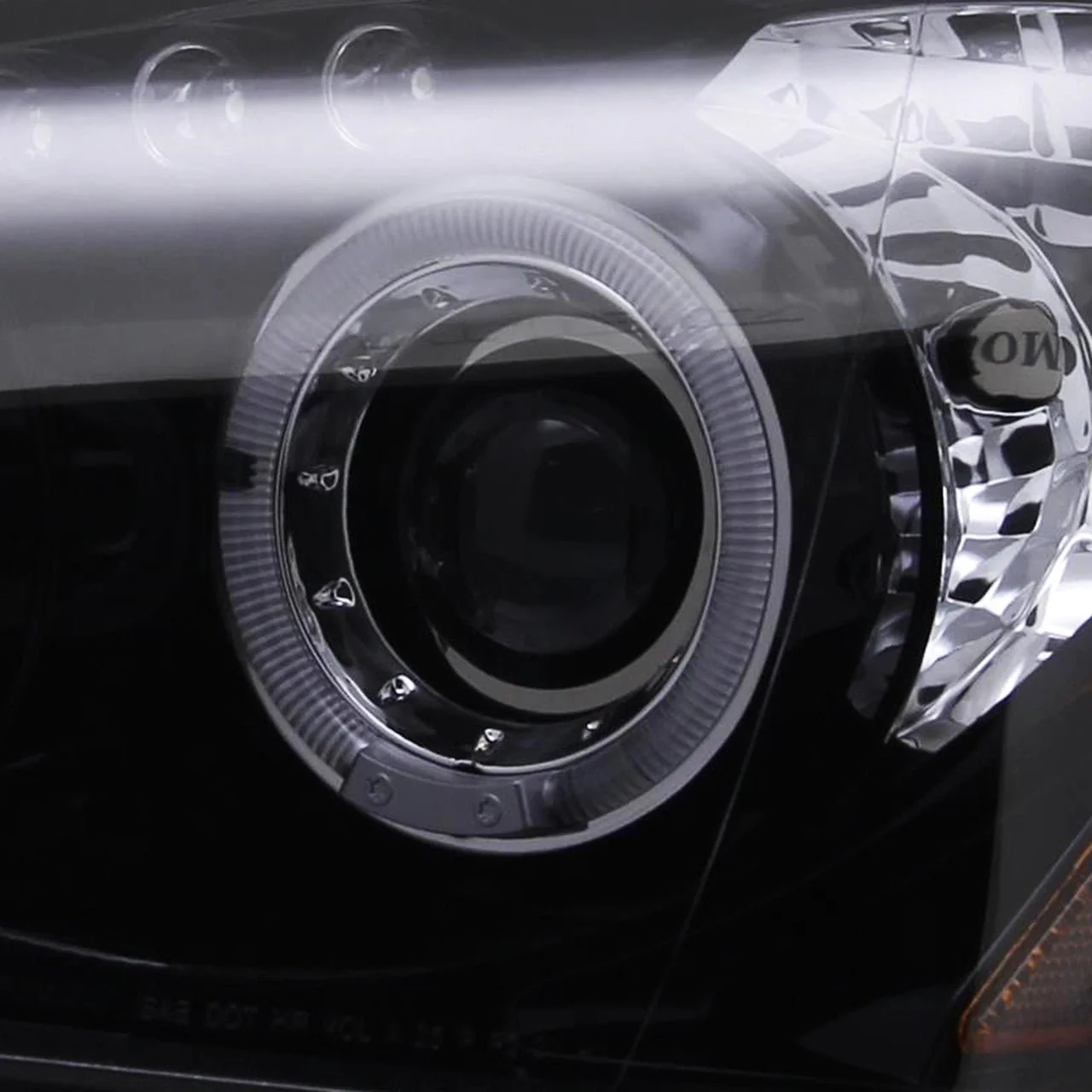 Spec-D Halo Style Projector Headlights w/ Gloss Black Base and Smoke Lens 2004-2005 WRX / 2004-2005 STI w/ OEM Halogen Lights - Image 6