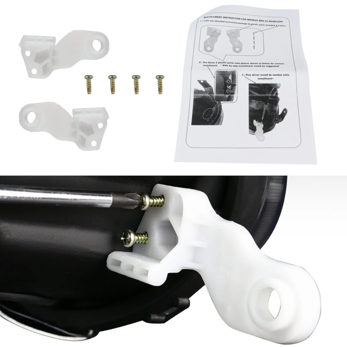 Spec-D LED Bar Style Projector Headlights w/ Gloss Black Base and Clear Lens 2004-2005 WRX / 2004-2005 STI w/ OEM Halogen Lights - Image 12