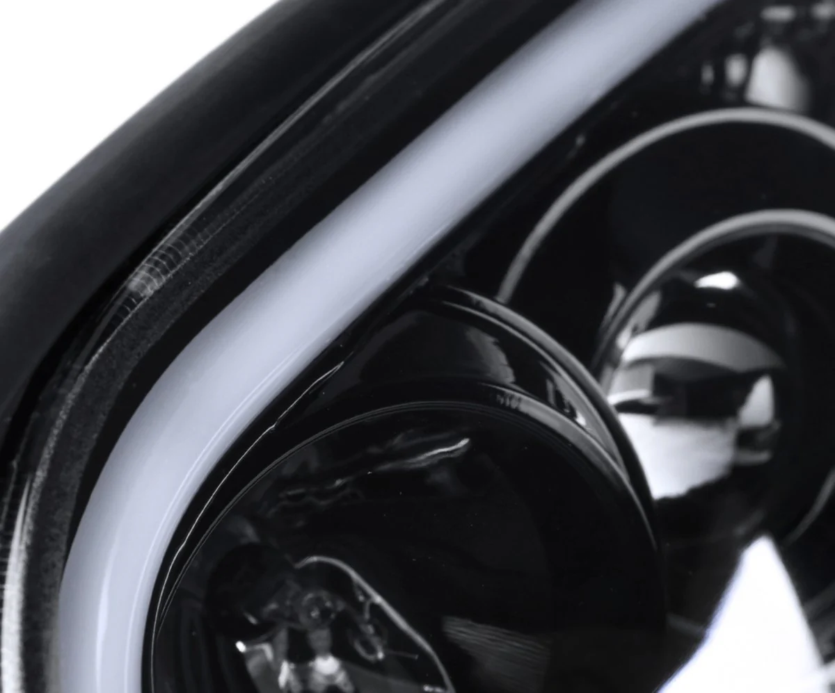 Spec-D LED Bar Style Projector Headlights w/ Gloss Black Base and Clear Lens 2004-2005 WRX / 2004-2005 STI w/ OEM Halogen Lights - Image 9