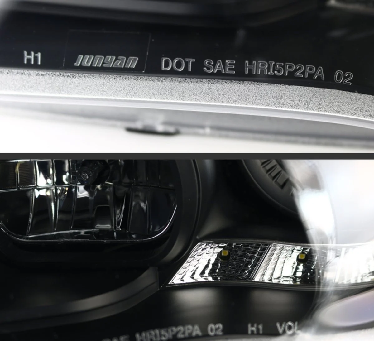 Spec-D LED Bar Style Projector Headlights w/ Gloss Black Base and Clear Lens 2006-2007 WRX / 2006-2007 STI w/ OEM Halogen Lights - Image 14