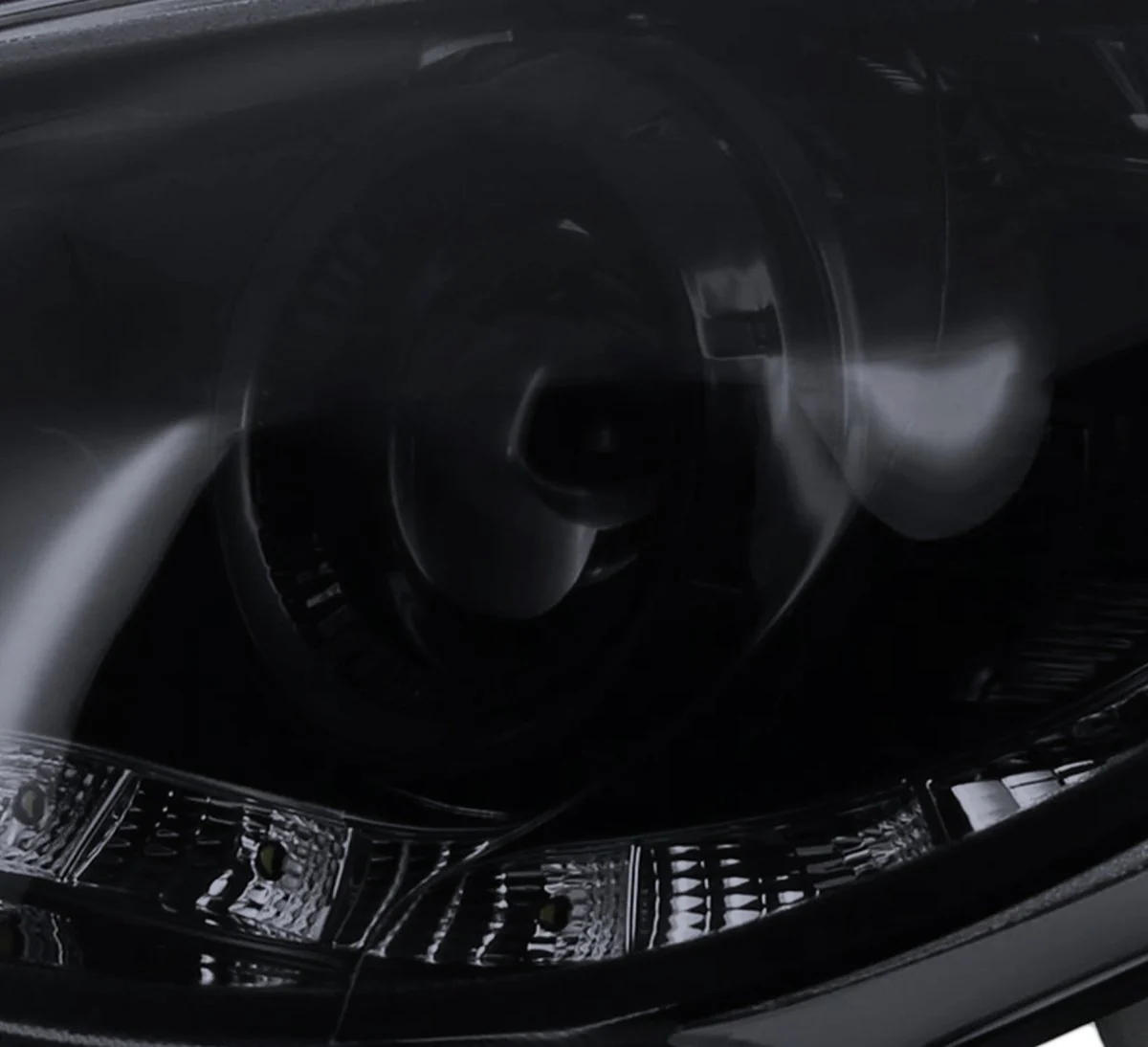 Spec-D LED Bar Style Projector Headlights w/ Gloss Black Base and Smoke Lens 2006-2007 WRX / 2006-2007 STI w/ OEM Halogen Lights - Image 7