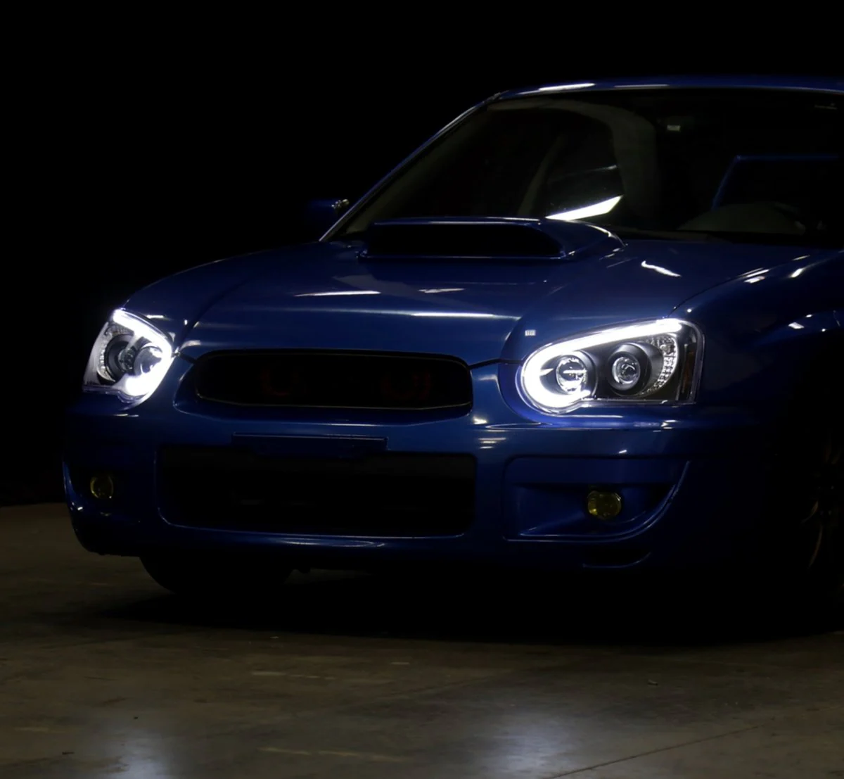 Spec-D LED Bar Style Projector Headlights w/ Matte Black Base and Clear Lens 2004-2005 WRX / 2004-2005 STI w/ OEM Halogen Lights - Image 5
