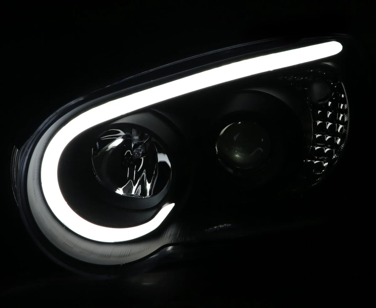 Spec-D LED Bar Style Projector Headlights w/ Matte Black Base and Clear Lens 2004-2005 WRX / 2004-2005 STI w/ OEM Halogen Lights - Image 6