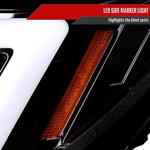 Spec-D Version 2 LED Bar Style Projector Headlights w/ Gloss Black Base and Clear Lens 2006-2007 WRX / 2006-2007 STI w/ OEM Halogen Lights - Image 5