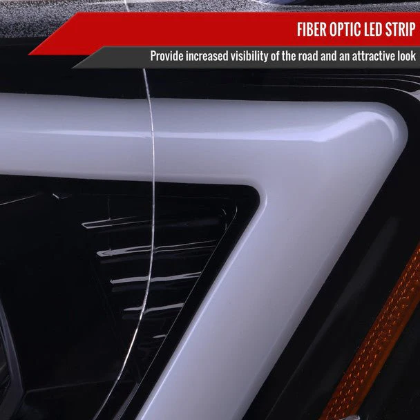 Spec-D Version 2 LED Bar Style Projector Headlights w/ Gloss Black Base and Smoke Lens 2006-2007 WRX / 2006-2007 STI w/ OEM Halogen Lights - Image 5