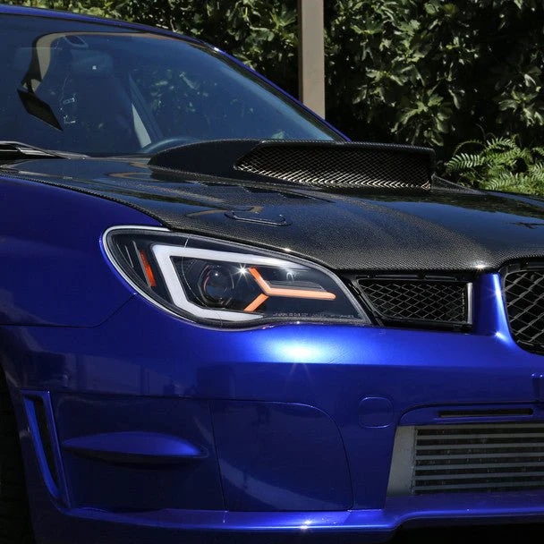 Spec-D Version 2 LED Bar Style Projector Headlights w/ Matte Black Base and Clear Lens 2006-2007 WRX / 2006-2007 STI w/ OEM Halogen Lights - Image 10