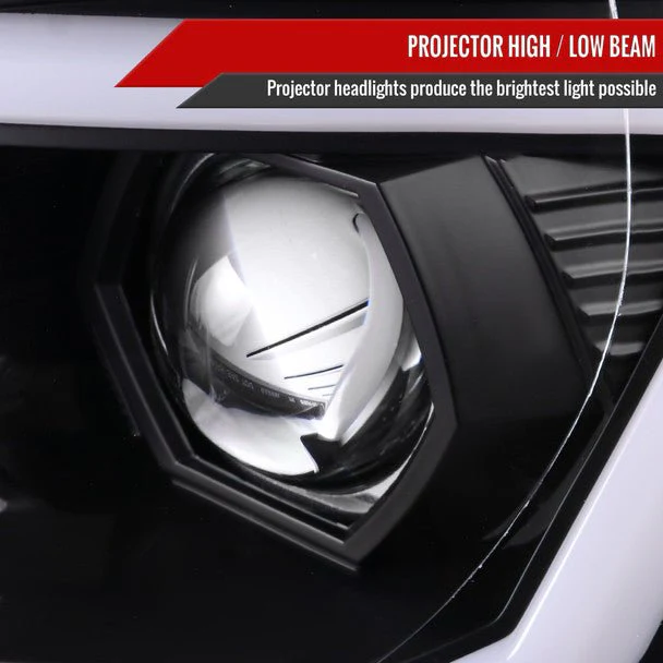 Spec-D Version 2 LED Bar Style Projector Headlights w/ Matte Black Base and Clear Lens 2006-2007 WRX / 2006-2007 STI w/ OEM Halogen Lights - Image 4