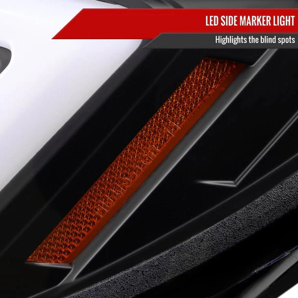 Spec-D Version 2 LED Bar Style Projector Headlights w/ Matte Black Base and Clear Lens 2006-2007 WRX / 2006-2007 STI w/ OEM Halogen Lights - Image 7