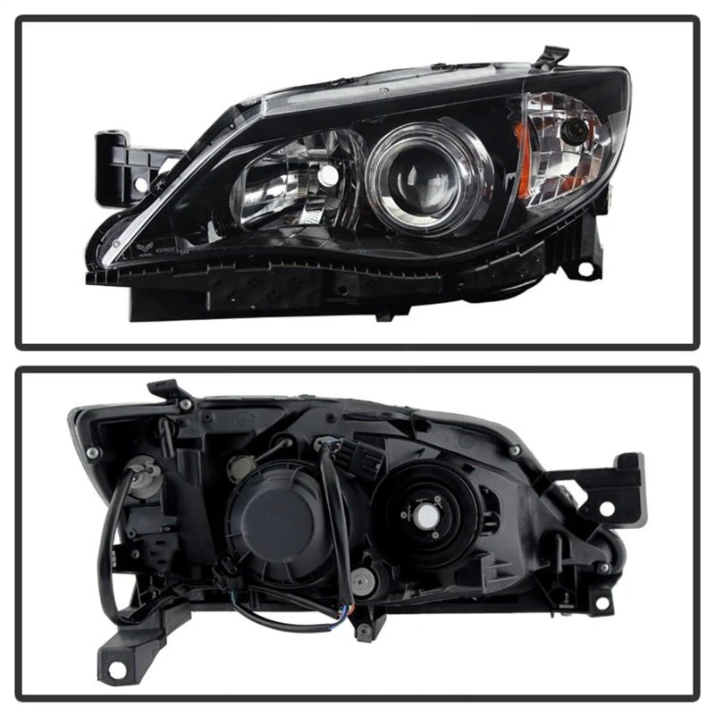 Spyder Black Projector Headlights w/ Light Bar 2008-2014 WRX Halogen Model Only - Image 5
