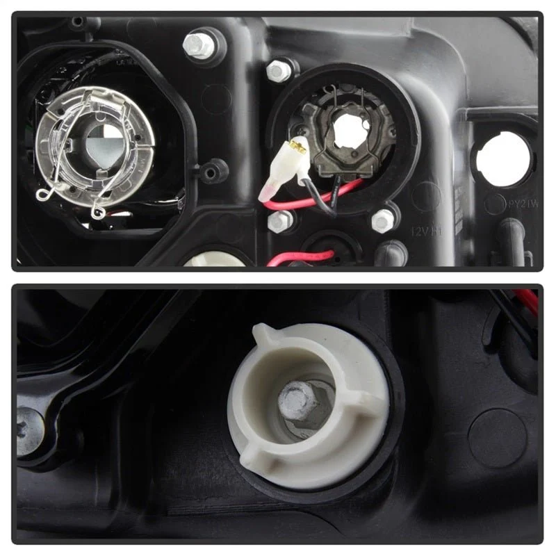 Spyder Black Projector Headlights w/ Light Bar 2008-2014 WRX Halogen Model Only - Image 6