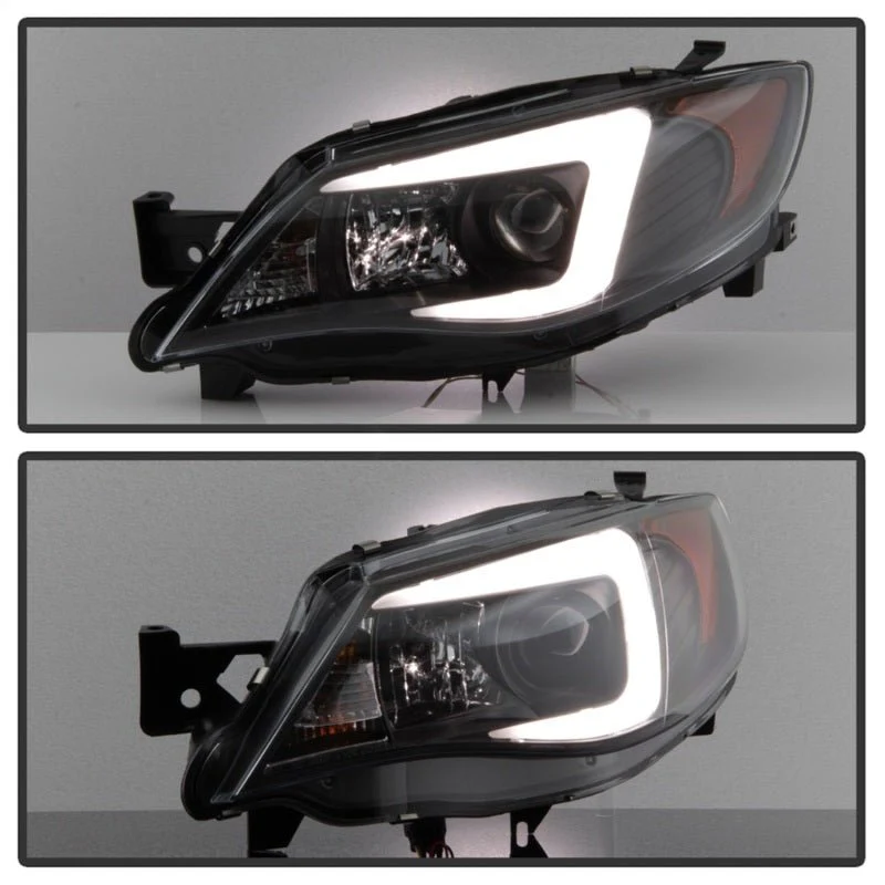 Spyder Black Projector Headlights w/ Light Bar 2008-2014 WRX Xenon / HID Model Only - Image 3