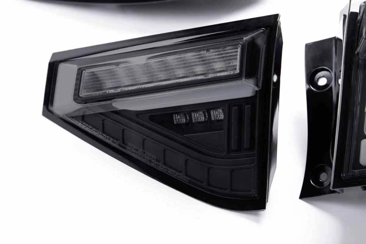Spyder Sequential LED Tail Lights Black Housing w/ Smoke Lens and White Bar 2008-2014 WRX Hatchback / 2011-2014 STI Hatchback - Image 3
